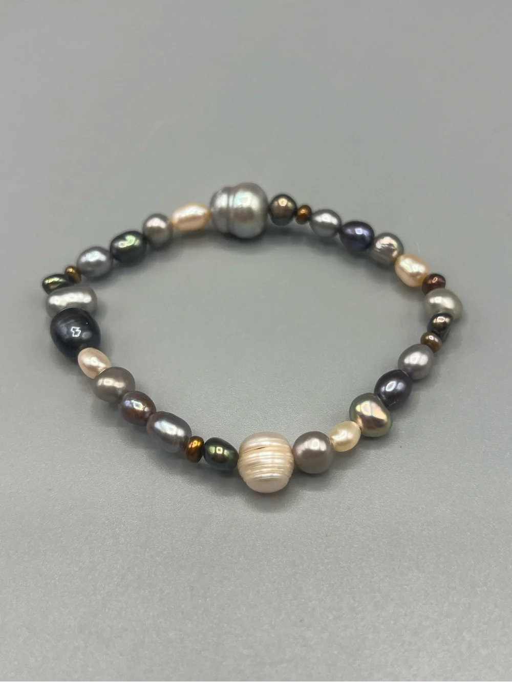Multi-Color Freshwater Pearl Stretch Bracelet